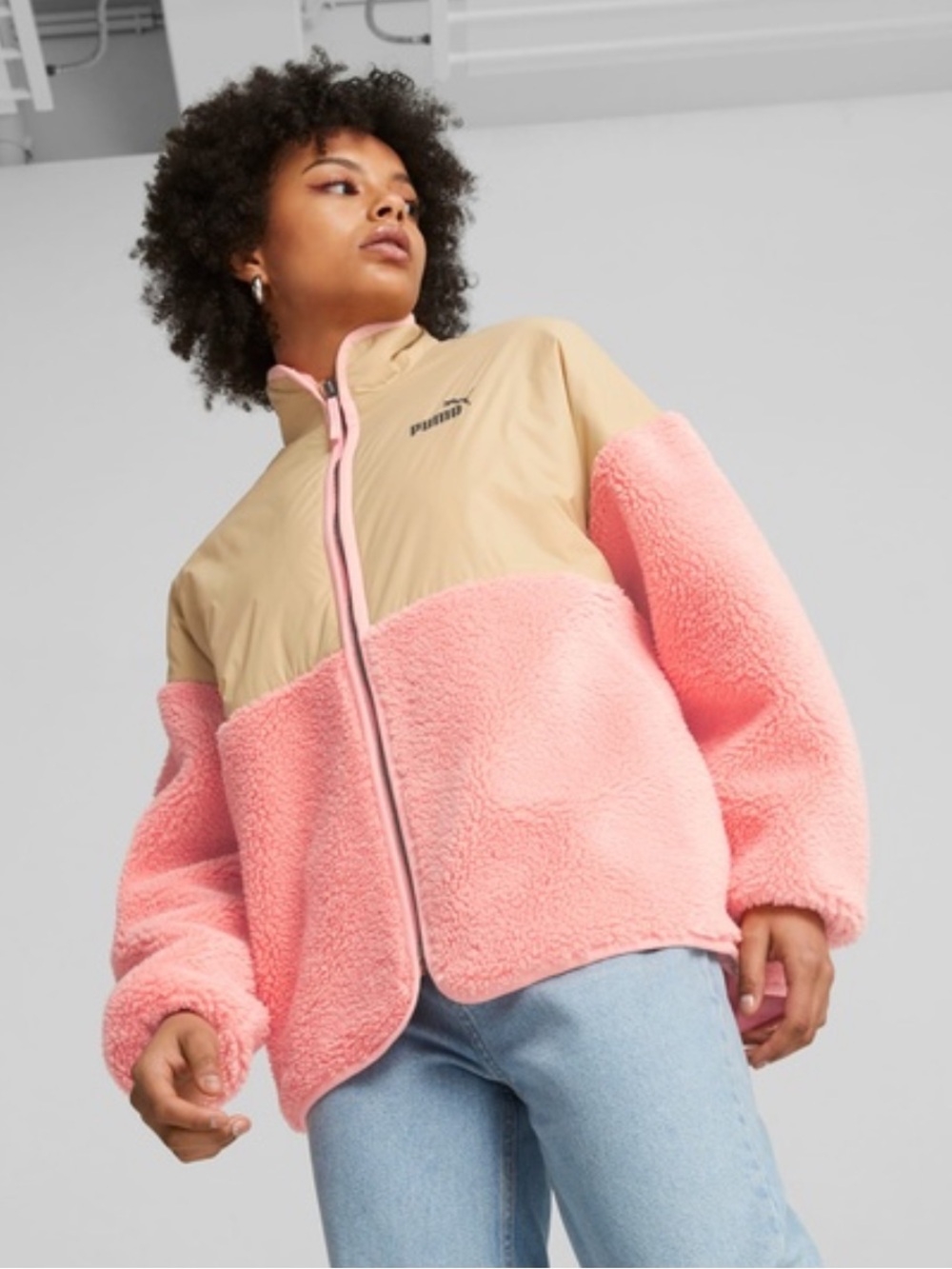 Puma Peach Smoothie and Tan  Hybrid Kadın Pembe Polar Ceket (675371-
